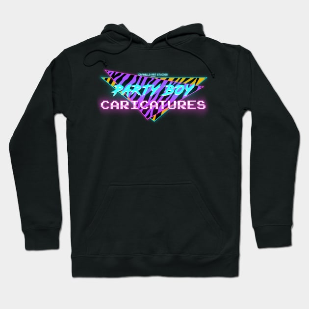 party boy caricatures Hoodie by carrillo_art_studios